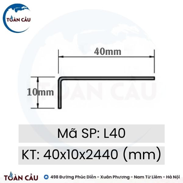Nẹp inox L40