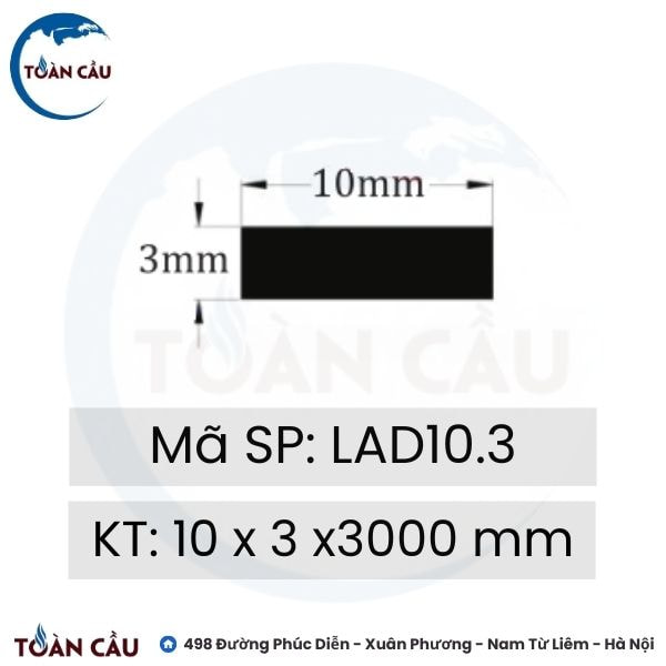 Nẹp đồng la 10x3