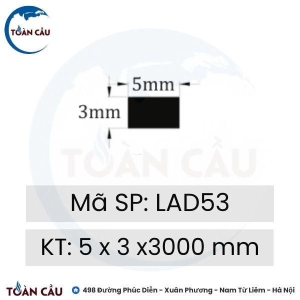 Nẹp đồng la 5x3