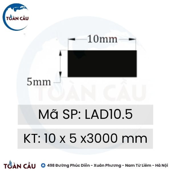 Nẹp đồng la 10x5