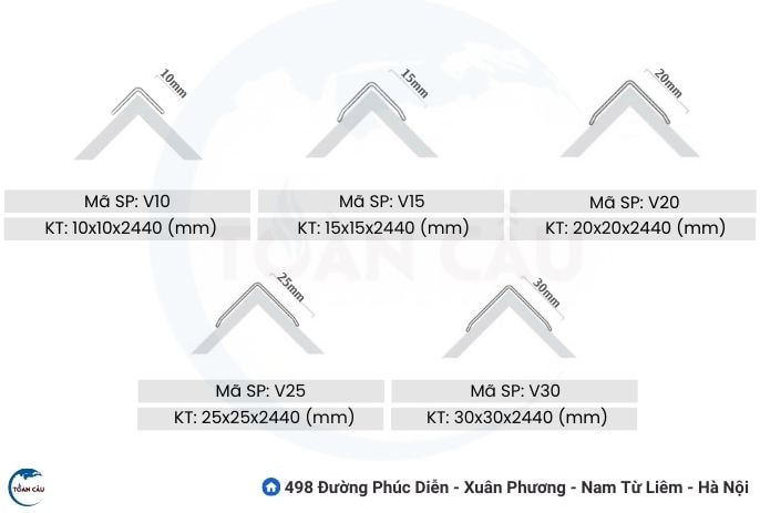 Nẹp inox chữ V