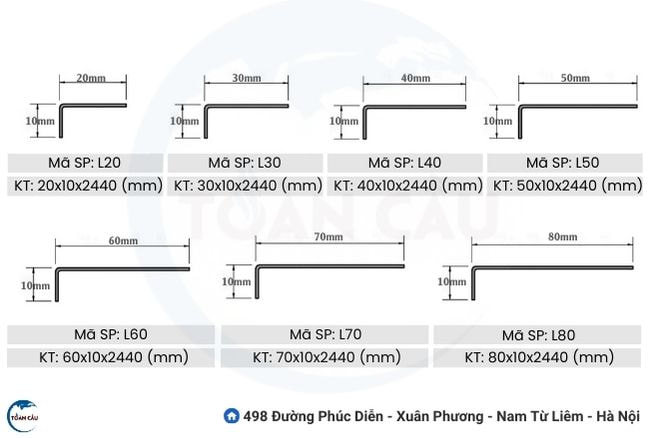 Nẹp inox chữ L