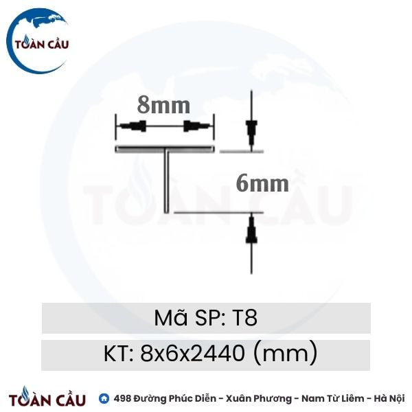 Nẹp inox T8