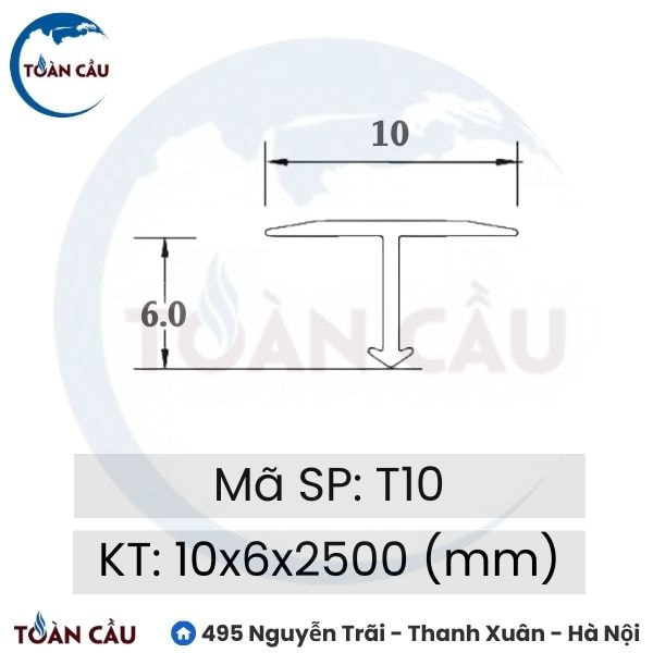 Nẹp nhôm T10