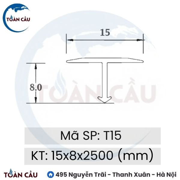 Nẹp nhôm T15