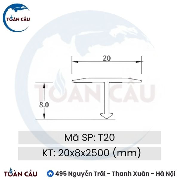 Nẹp nhôm T20