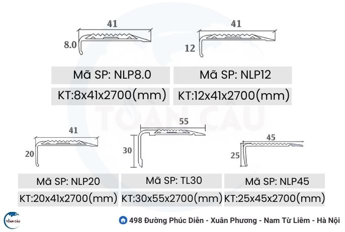 Nẹp chống trượt có những loại nào?