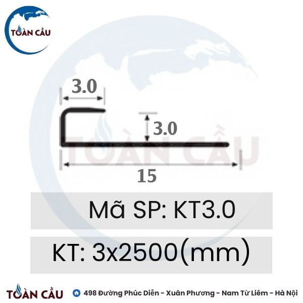 Nẹp kết thúc KT3.0