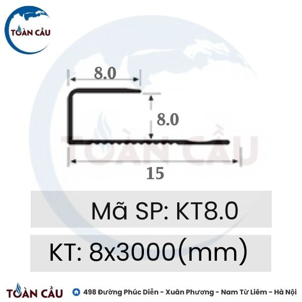 Nẹp kết thúc KT8.0