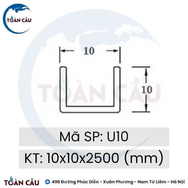 Nẹp nhôm U10