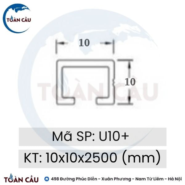 Nẹp nhôm U10+