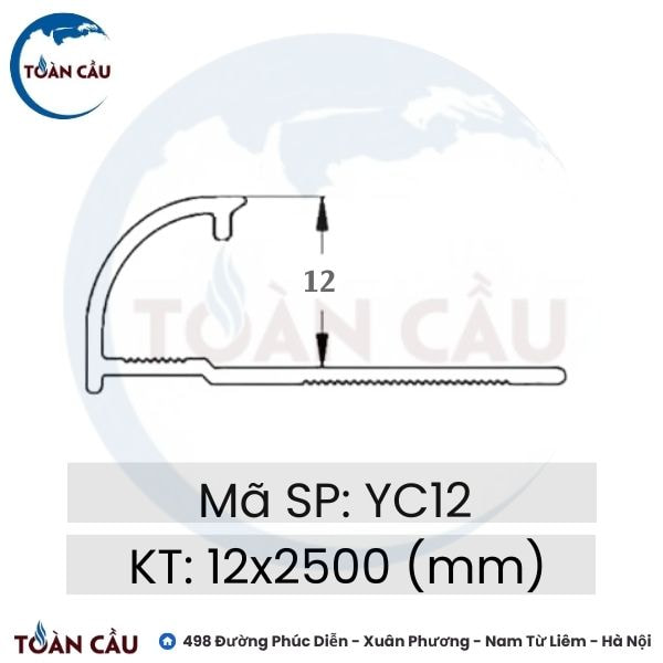 Nẹp góc ngoài bo tròn YC12