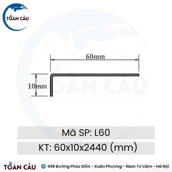 Nẹp inox L60