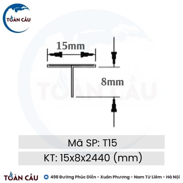 Nẹp inox T15