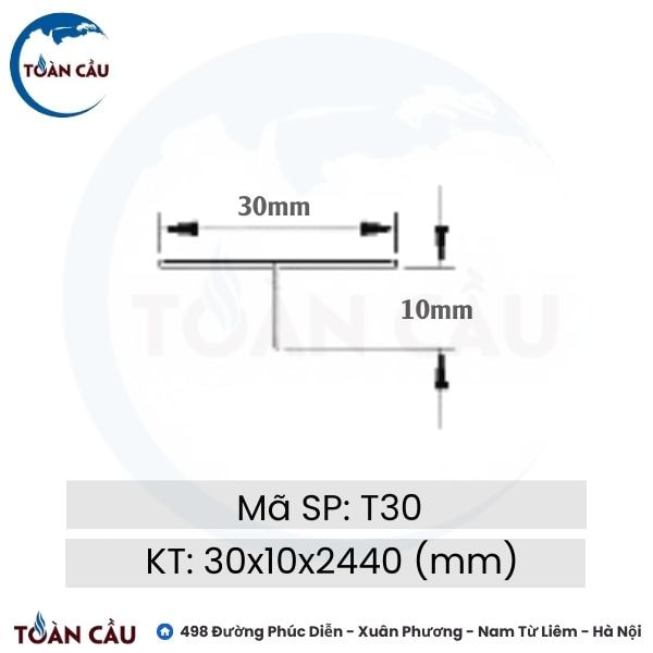 Nẹp inox T30