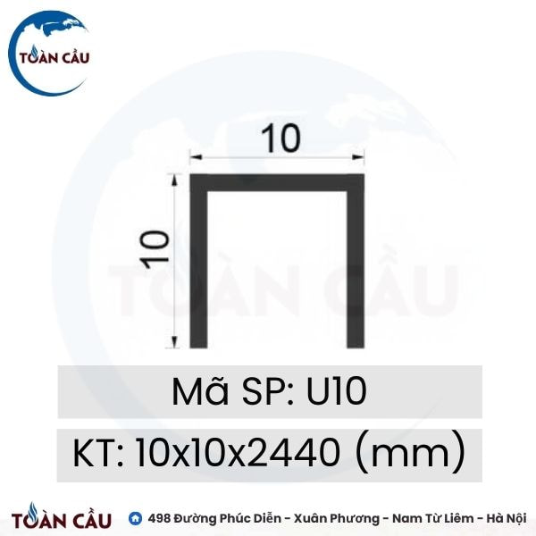 Nẹp Inox U10