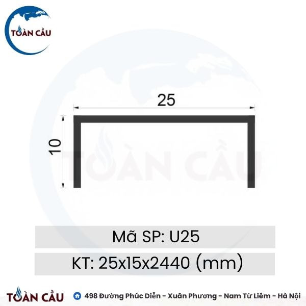 Nẹp inox U25