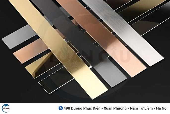 Lập là inox (la dán inox) – Dán phẳng trang trí tường/sàn/tủ hiện đại