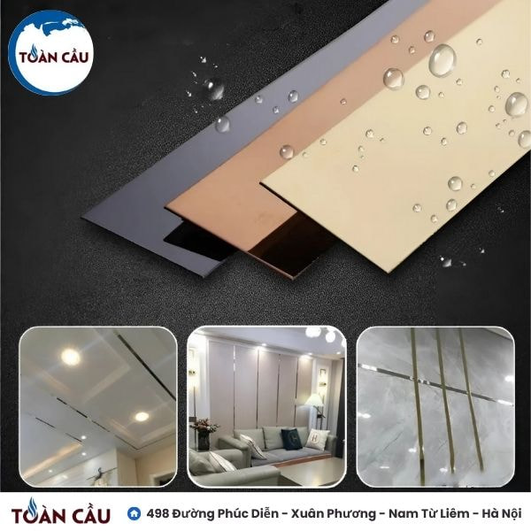Ưu điểm nổi bật của nẹp inox trong thiết kế nội thất