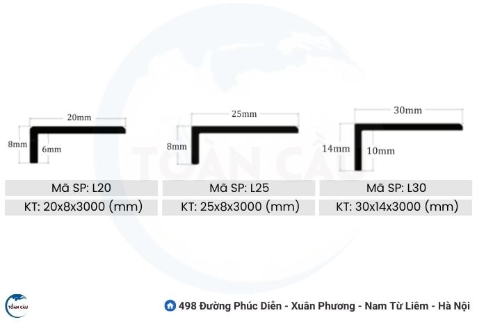 Nẹp đồng chữ L – Đặc điểm và kích thước phổ biến