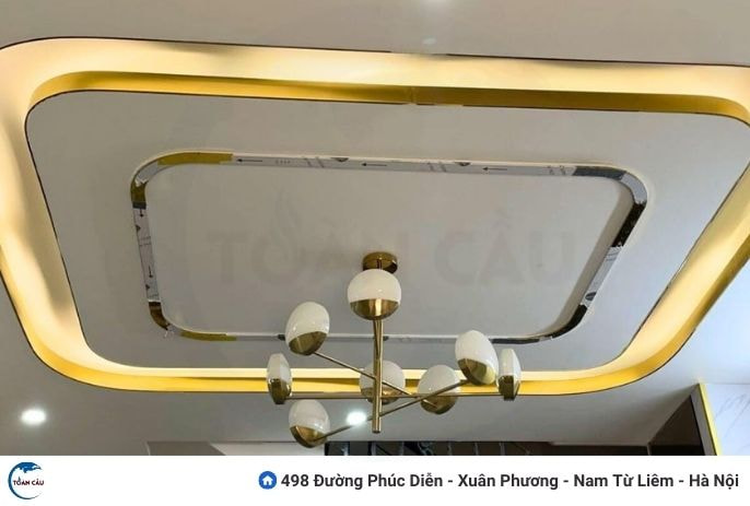 Nẹp inox trong trang trí trần