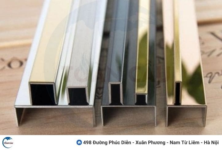 Nẹp inox chữ U – Viền bo cho kính, tấm ốp, tạo khung trang trí