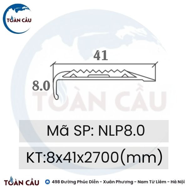 Nẹp chống trơn trượt NLP8.0